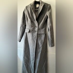 Favorite Daughter Charcoal Pinstripe Pea Coat